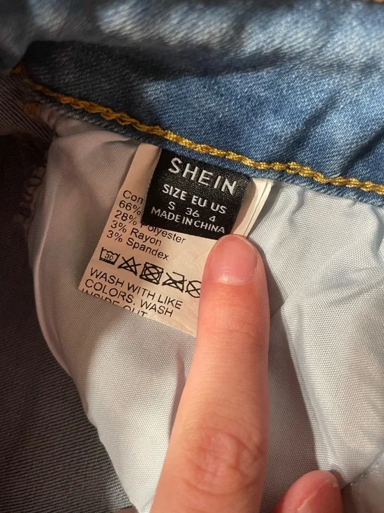 SHEIN Blue Distressed Denim Mini Skirt - Picture 3 of 3